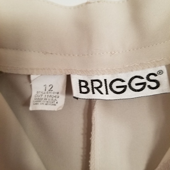 SALE! Briggs New York Cream Dress Pants - Picture 3 of 3